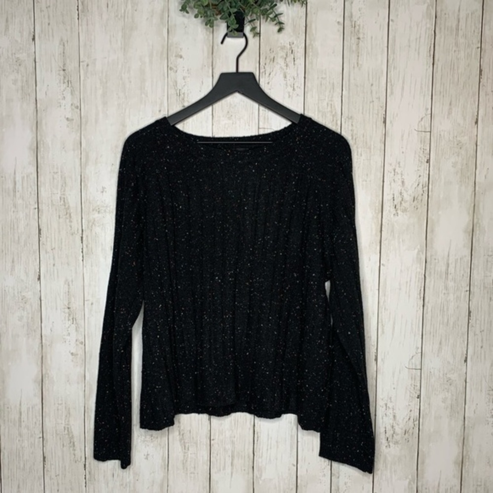 Lumiere Women’s Black Colorful Dots Knit Sweater L